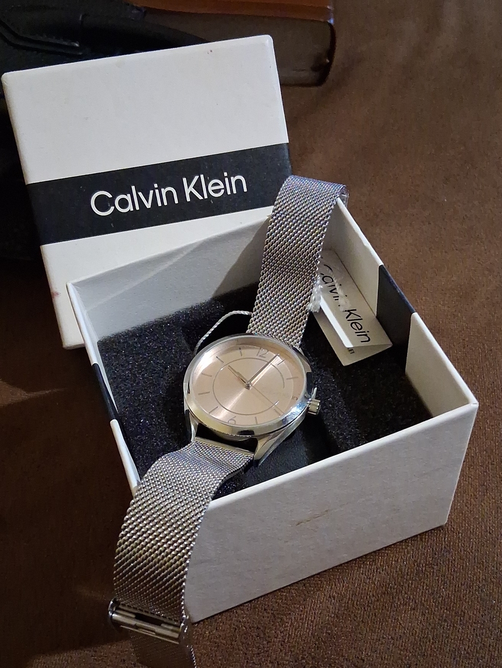 Calvin Klein Men’s Silver Mesh Bracelet Watch - Silver Dial